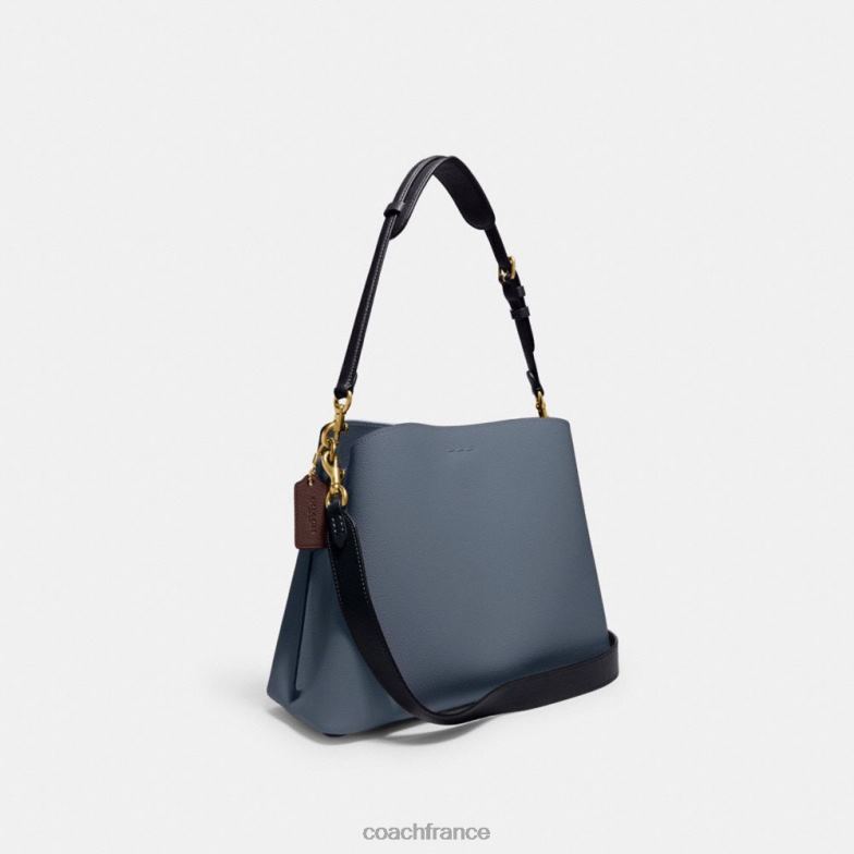 Coach femmes sac porté épaule willow color block b4/jean HHR6J265