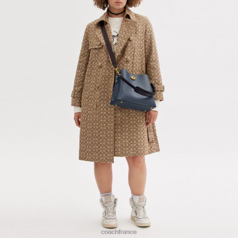 Coach femmes sac porté épaule willow color block b4/jean HHR6J265