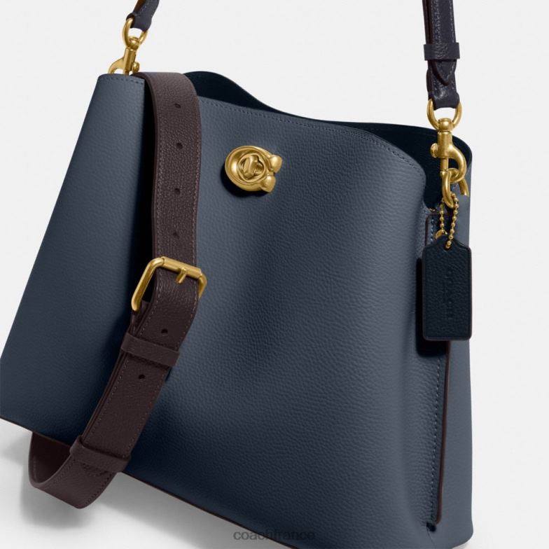 Coach femmes sac porté épaule willow color block b4/jean HHR6J265