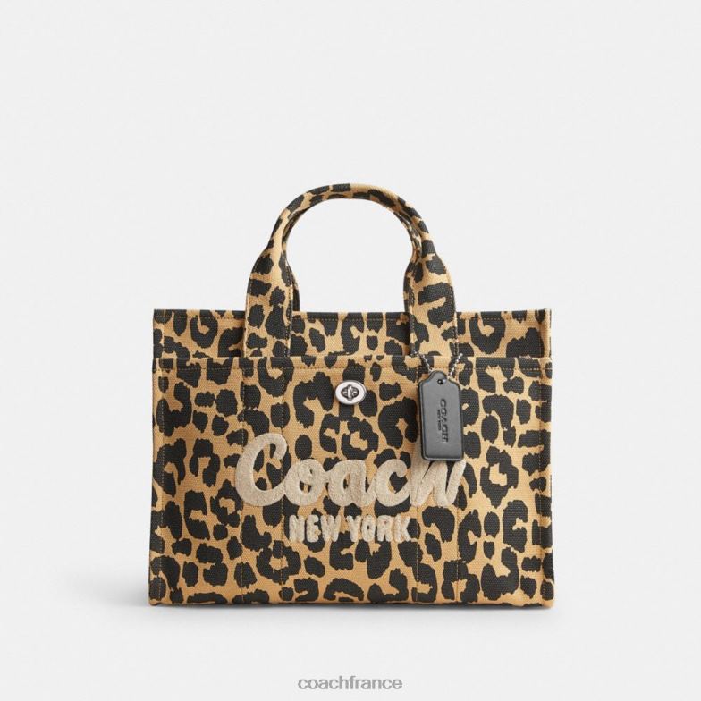 Coach femmes cabas cargo à imprimé léopard gauche/léopard HHR6J293
