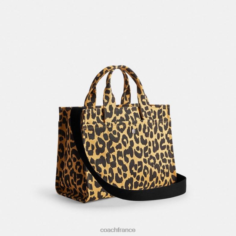 Coach femmes cabas cargo à imprimé léopard gauche/léopard HHR6J293