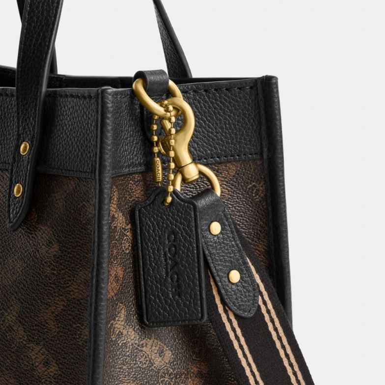 Coach femmes cabas field 22 avec imprimé cheval et calèche b4/truffe noire HHR6J297