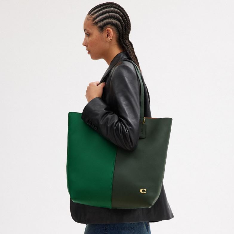 Coach femmes cabas nomade color block b4/vert multi HHR6J301