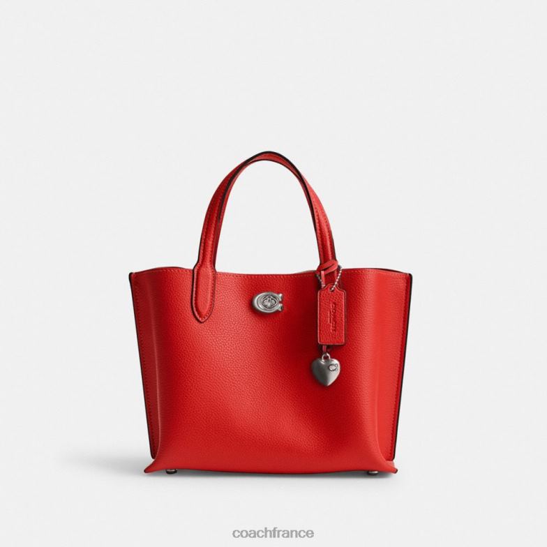 Coach femmes cabas willow 24 avec breloque coeur gauche/sport rouge HHR6J283