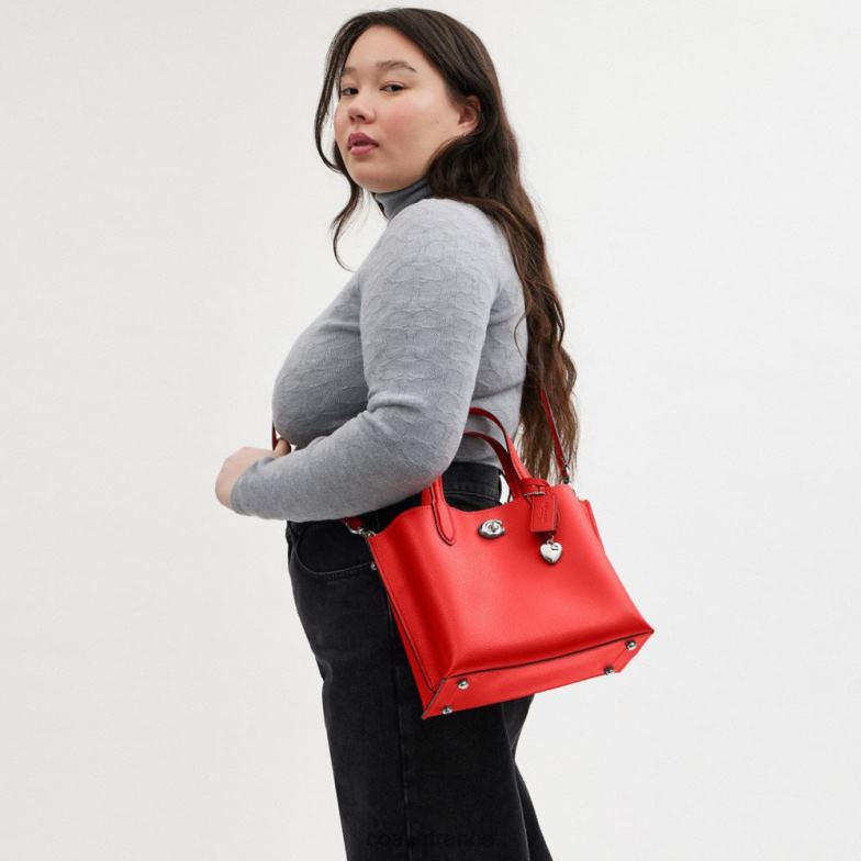 Coach femmes cabas willow 24 avec breloque coeur gauche/sport rouge HHR6J283