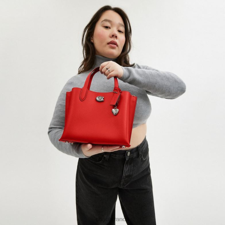 Coach femmes cabas willow 24 avec breloque coeur gauche/sport rouge HHR6J283