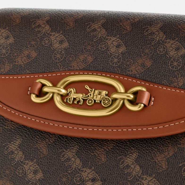 Coach femmes sac à bandoulière Harley avec imprimé chevaux et calèches b4/truffe ambre bruni HHR6J24