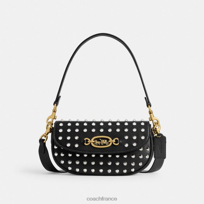 Coach femmes sac bandoulière harley 23 avec clous b4/noir HHR6J31