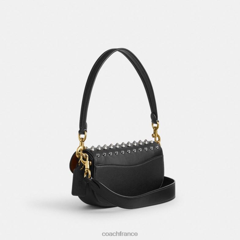 Coach femmes sac bandoulière harley 23 avec clous b4/noir HHR6J31