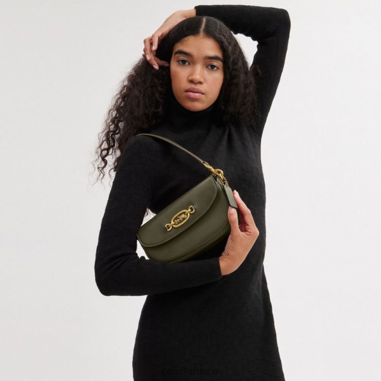 Coach femmes sac bandoulière harley 23 b4/vert armée HHR6J27