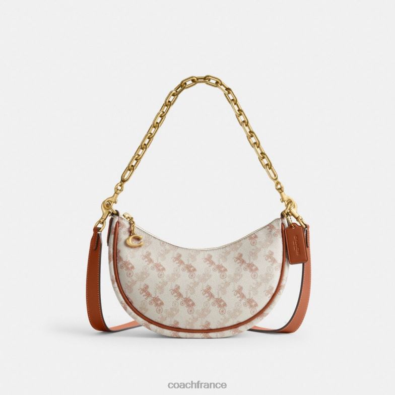 Coach femmes sac bandoulière mira avec imprimé chevaux et calèches b4/craie ambre bruni HHR6J55