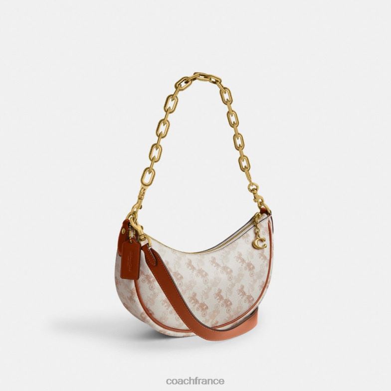 Coach femmes sac bandoulière mira avec imprimé chevaux et calèches b4/craie ambre bruni HHR6J55