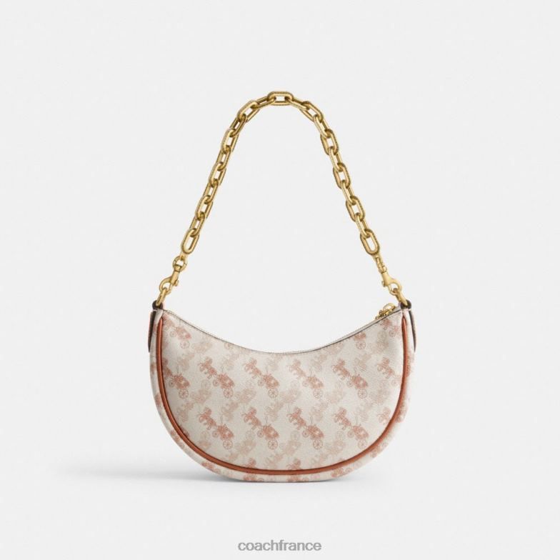 Coach femmes sac bandoulière mira avec imprimé chevaux et calèches b4/craie ambre bruni HHR6J55