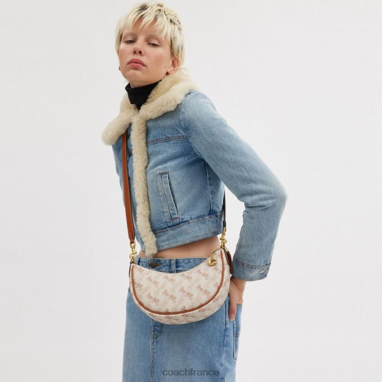 Coach femmes sac bandoulière mira avec imprimé chevaux et calèches b4/craie ambre bruni HHR6J55