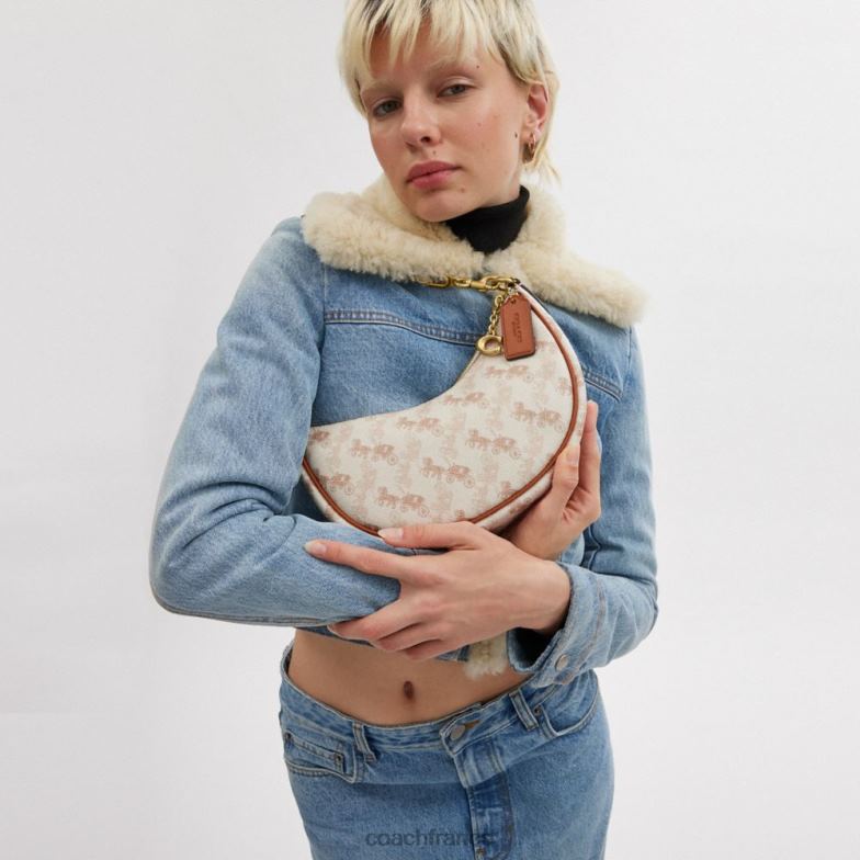 Coach femmes sac bandoulière mira avec imprimé chevaux et calèches b4/craie ambre bruni HHR6J55