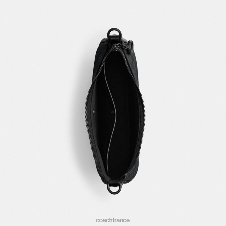 Coach femmes sac porté épaule mira en toile signature mw/charbon/noir HHR6J52