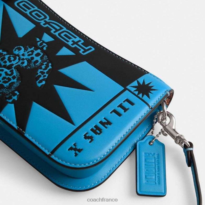 Coach femmes le sac à bandoulière lil nas x drop penn gauche/gauche/bunny flyer montero bleu HHR6J64