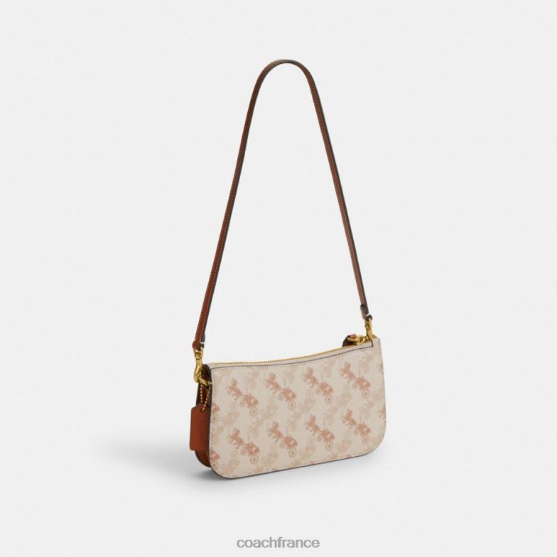 Coach femmes sac porté épaule Penn avec imprimé chevaux et calèches b4/craie ambre bruni HHR6J73
