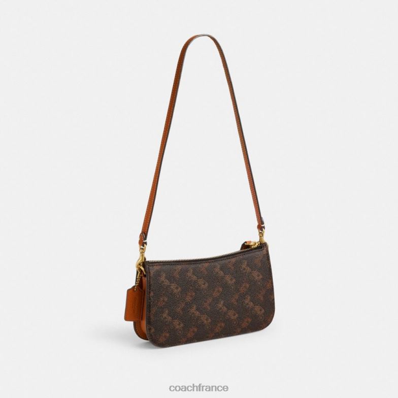 Coach femmes sac porté épaule Penn avec imprimé chevaux et calèches b4/truffe ambre bruni HHR6J74