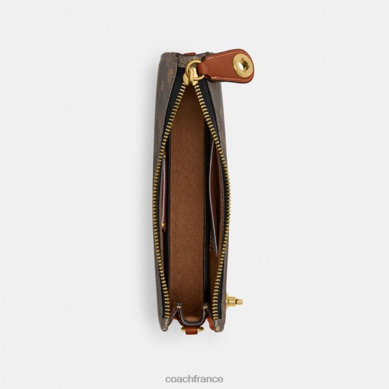 Coach femmes sac porté épaule Penn avec imprimé chevaux et calèches b4/truffe ambre bruni HHR6J74