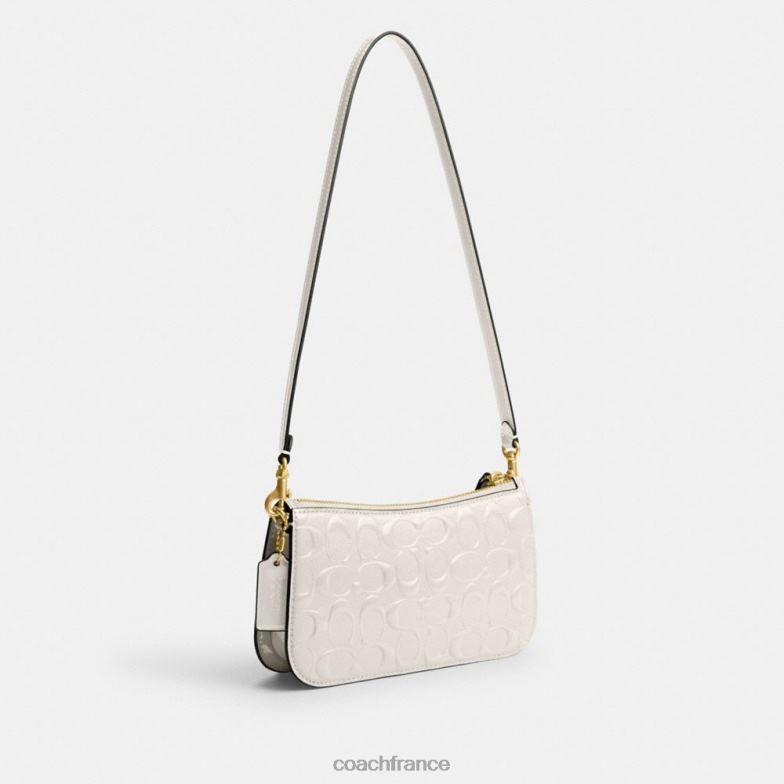 Coach femmes sac porté épaule Penn en cuir signature b4/craie HHR6J66