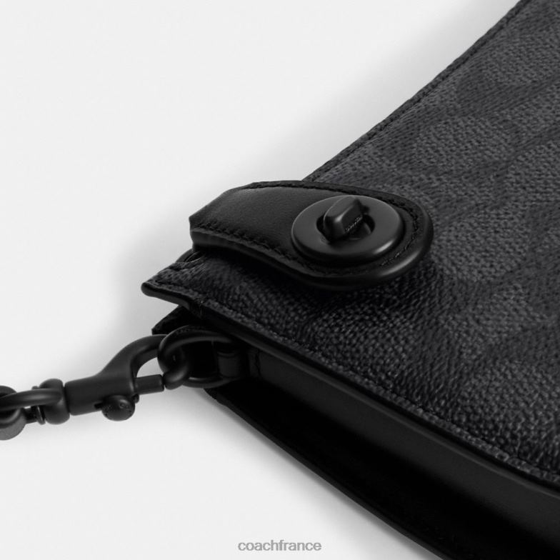 Coach femmes sac porté épaule Penn en toile exclusive mw/charbon/noir HHR6J65