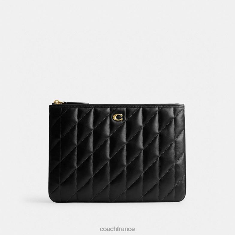 Coach femmes pochette 28 avec matelassage d'oreiller b4/noir HHR6J308