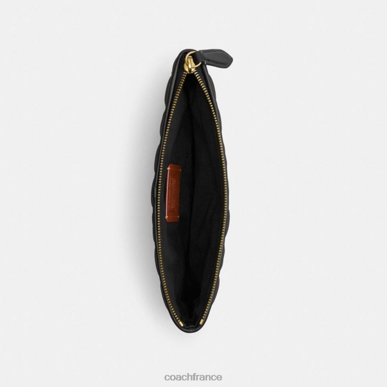 Coach femmes pochette 28 avec matelassage d'oreiller b4/noir HHR6J308