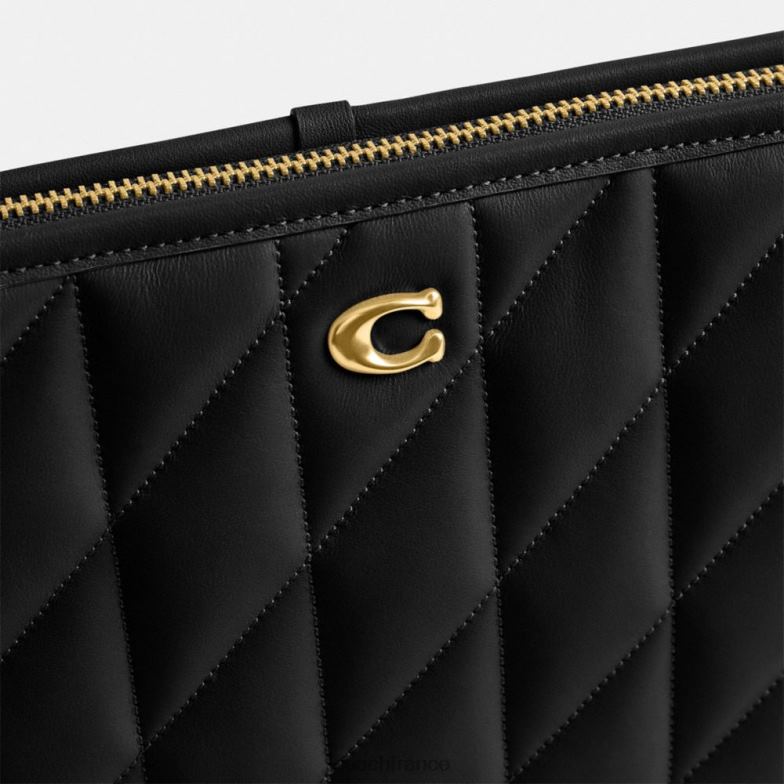 Coach femmes pochette 28 avec matelassage d'oreiller b4/noir HHR6J308