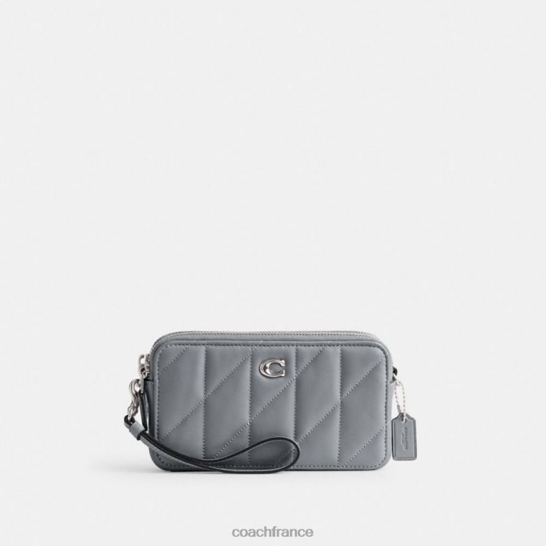Coach femmes sac à bandoulière Kira avec coussin matelassé gauche/gris bleu HHR6J310
