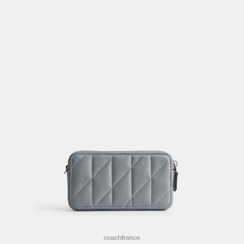 Coach femmes sac à bandoulière Kira avec coussin matelassé gauche/gris bleu HHR6J310