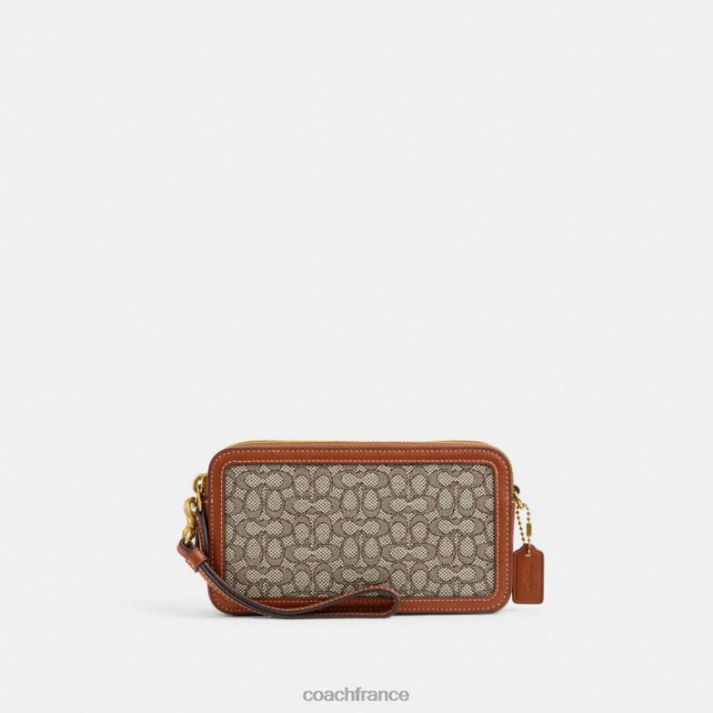 Coach femmes sac à bandoulière Kira en jacquard micro signature b4/cacao bruni amb HHR6J306