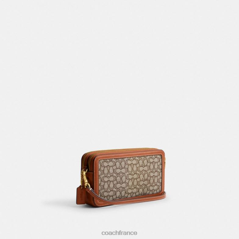Coach femmes sac à bandoulière Kira en jacquard micro signature b4/cacao bruni amb HHR6J306