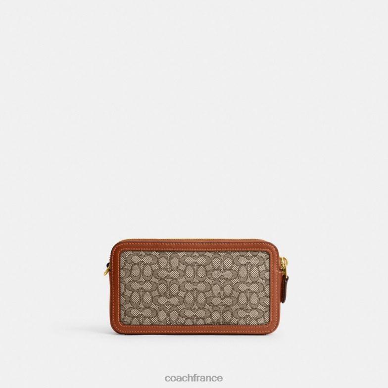 Coach femmes sac à bandoulière Kira en jacquard micro signature b4/cacao bruni amb HHR6J306