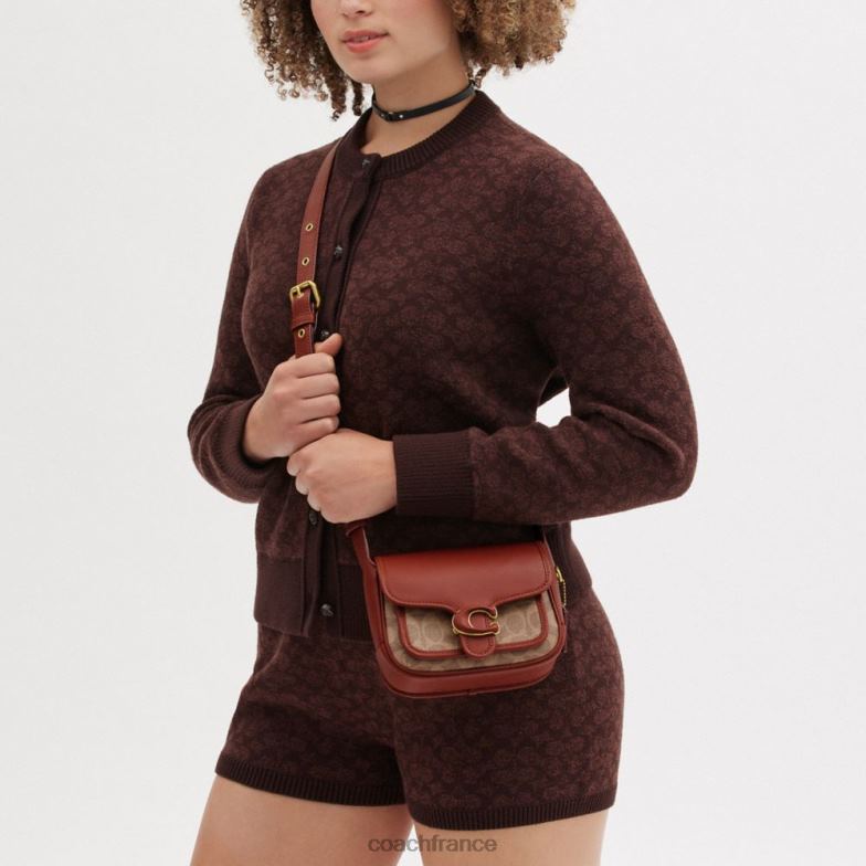 Coach femmes Tabby Messenger 19 en toile exclusive b4/bronze rouille HHR6J116