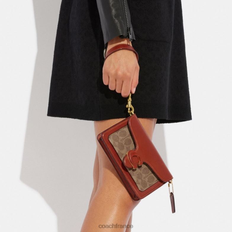 Coach femmes bracelet tabby en toile signature b4/bronze rouille HHR6J160