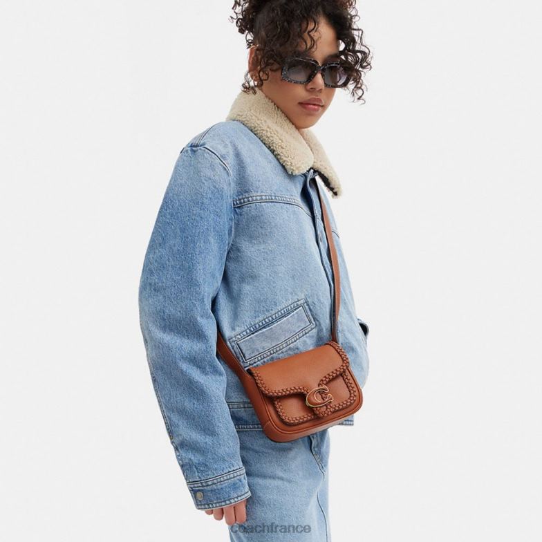 Coach femmes messager tabby 19 avec tresse b4/ambre bruni HHR6J125