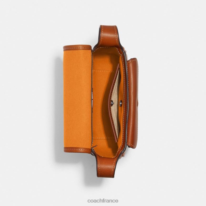 Coach femmes messager tigré 19 gauche/ambre bruni HHR6J159