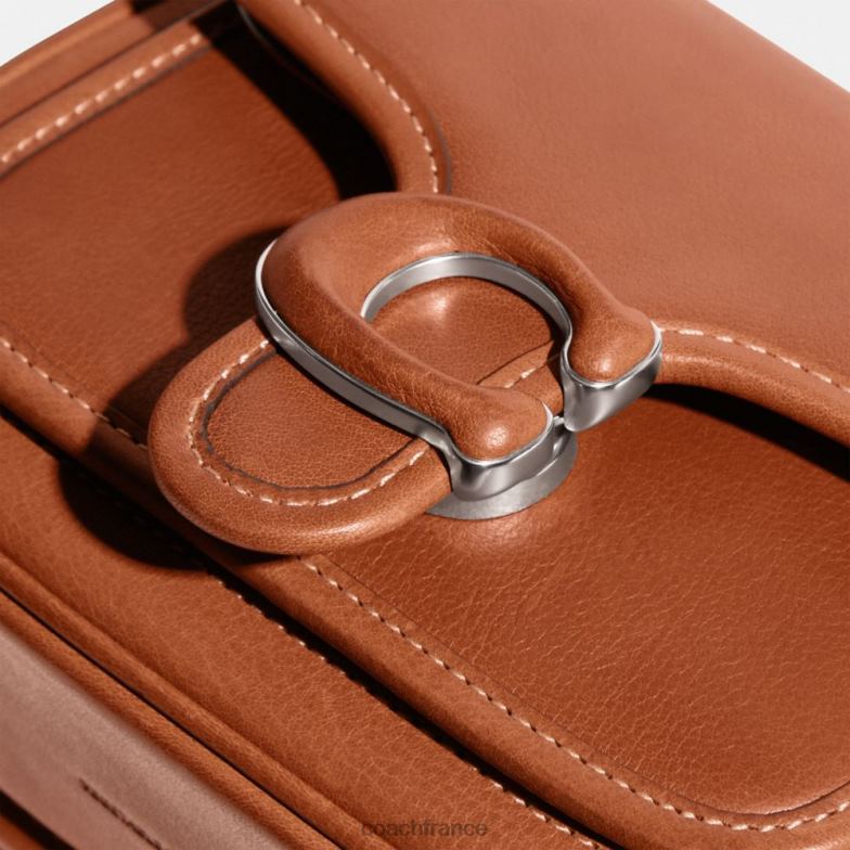 Coach femmes messager tigré 19 gauche/ambre bruni HHR6J159