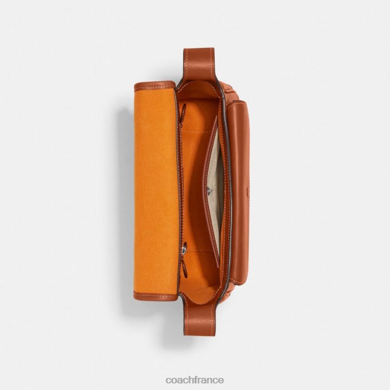 Coach femmes messager tigré gauche/ambre bruni HHR6J133