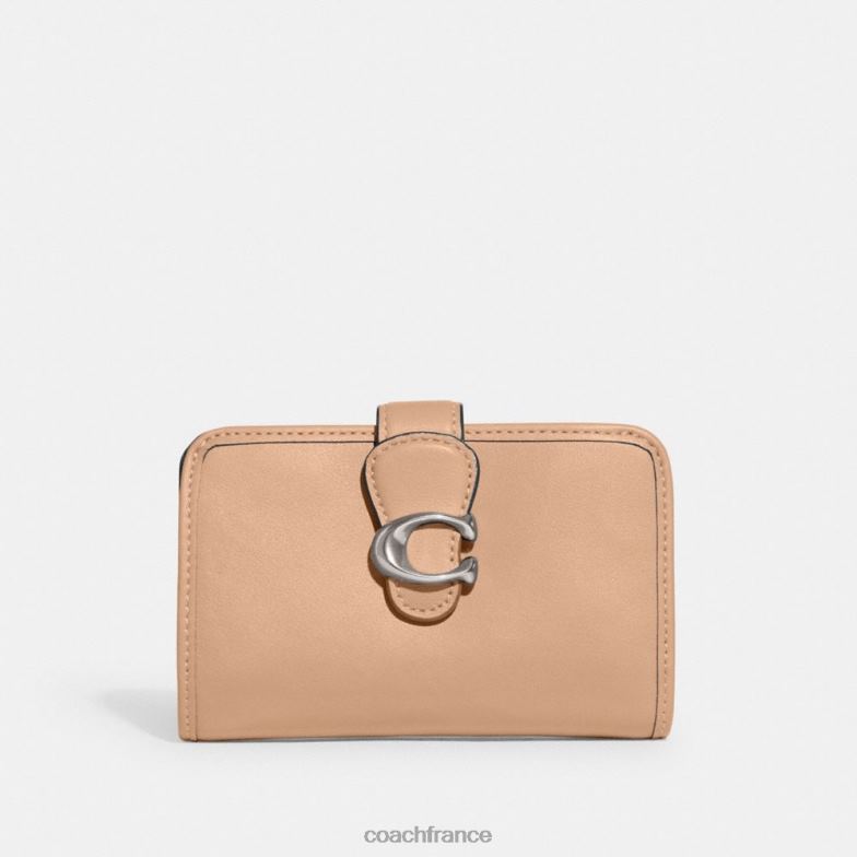 Coach femmes portefeuille moyen tabby gauche/buff HHR6J109