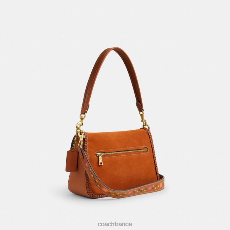 Coach femmes sac bandoulière soft tabby avec tresse b4/ambre bruni HHR6J122