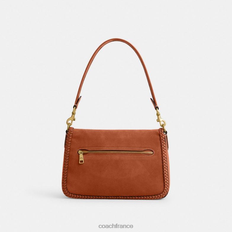 Coach femmes sac bandoulière soft tabby avec tresse b4/ambre bruni HHR6J122
