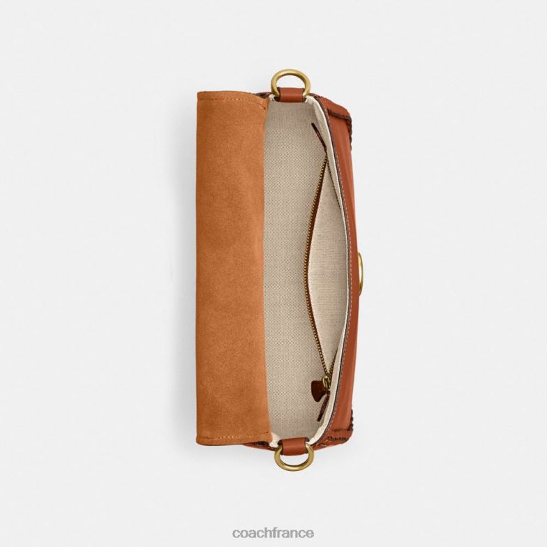Coach femmes sac bandoulière soft tabby avec tresse b4/ambre bruni HHR6J122