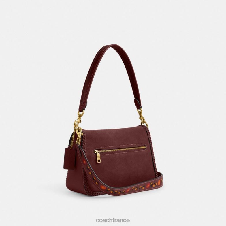 Coach femmes sac bandoulière soft tabby avec tresse b4/vin HHR6J129