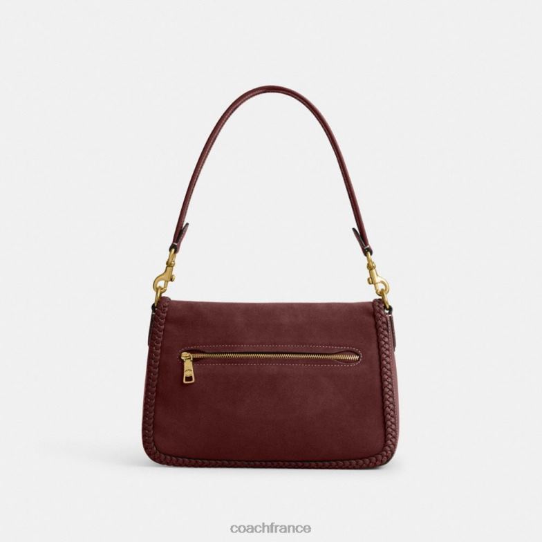 Coach femmes sac bandoulière soft tabby avec tresse b4/vin HHR6J129