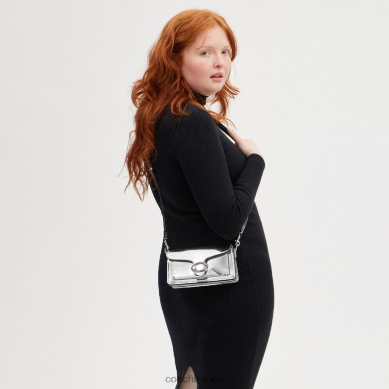 Coach femmes sac bandoulière tabby 20 en argent métallisé gauche/argent HHR6J142