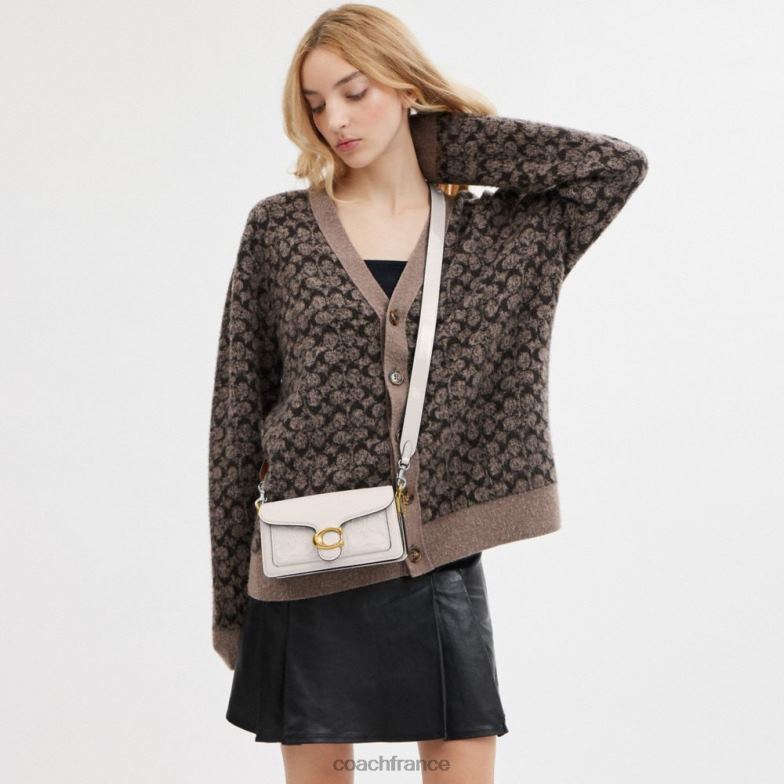 Coach femmes sac bandoulière tabby 20 en cuir signature b4/craie HHR6J104