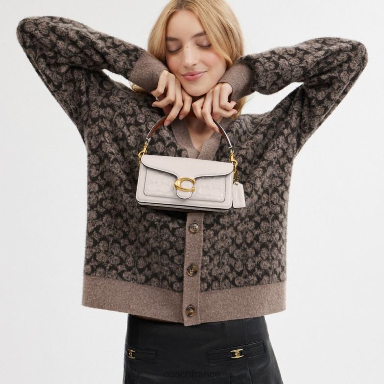 Coach femmes sac bandoulière tabby 20 en cuir signature b4/craie HHR6J104