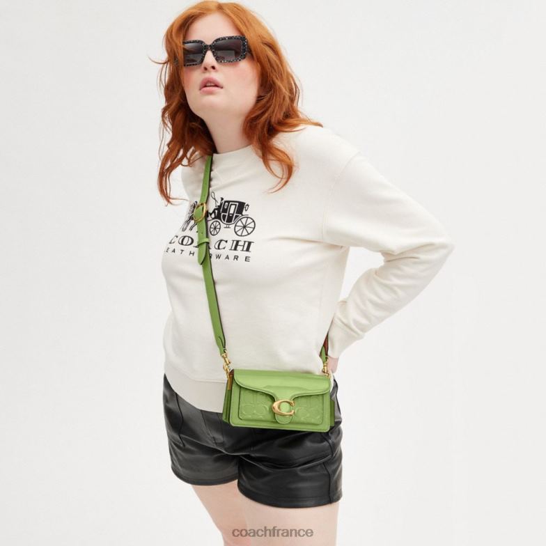 Coach femmes sac bandoulière tabby 20 en cuir signature b4/vert HHR6J145